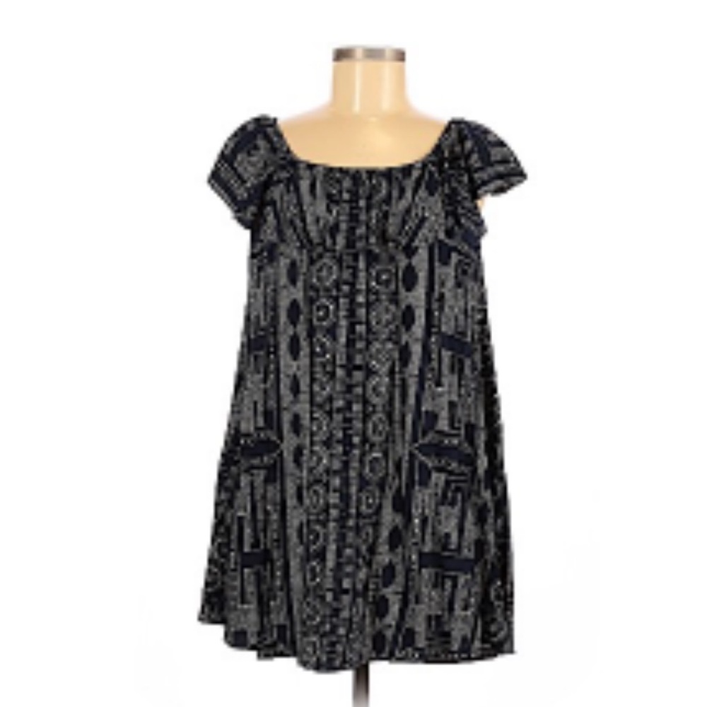 Aqua brand Navy and white patterned dress, Excellent condition, size M